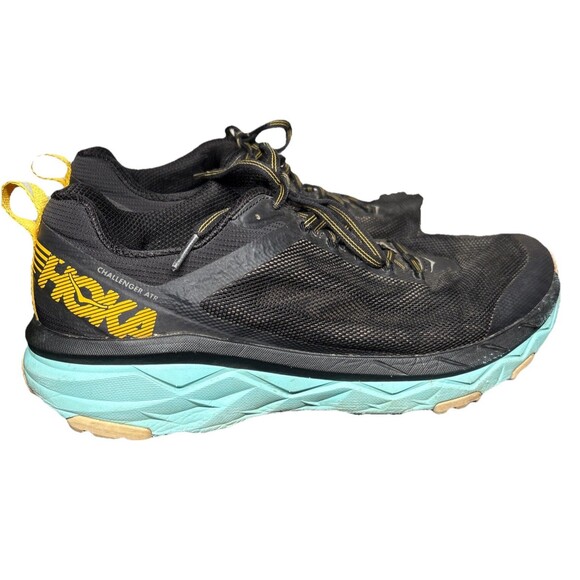 Hoka One One Shoes - Hoka One One Challenger ATR 5 Lace Up Running Shoes W's 10.5 Black Blue Yellow
